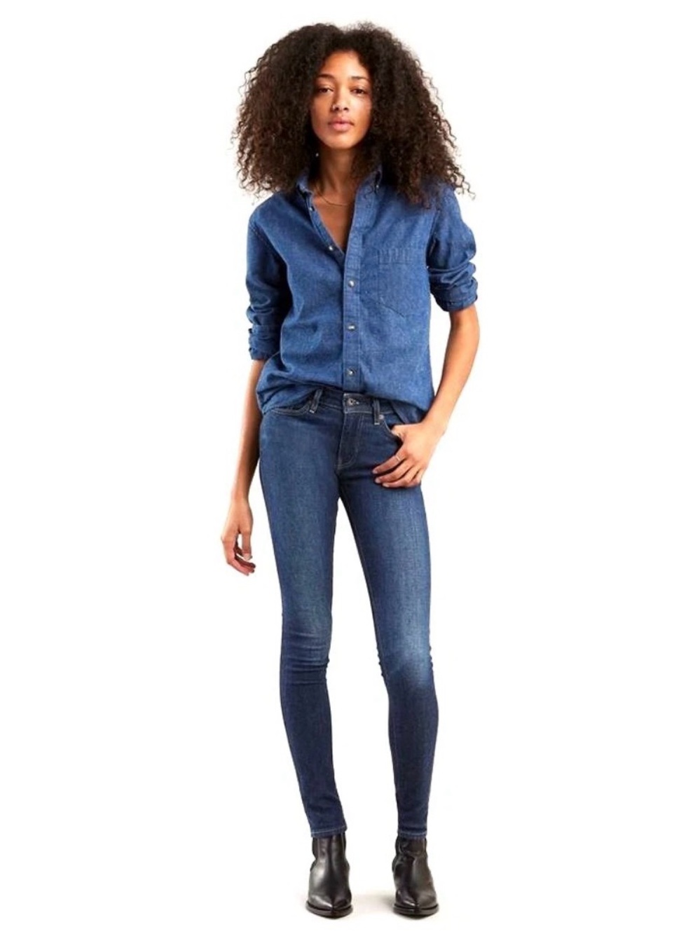 Levi's Made Crafted Womens 711 Skinny Italian Selvedge Denim Jeans Med 26 x 32
